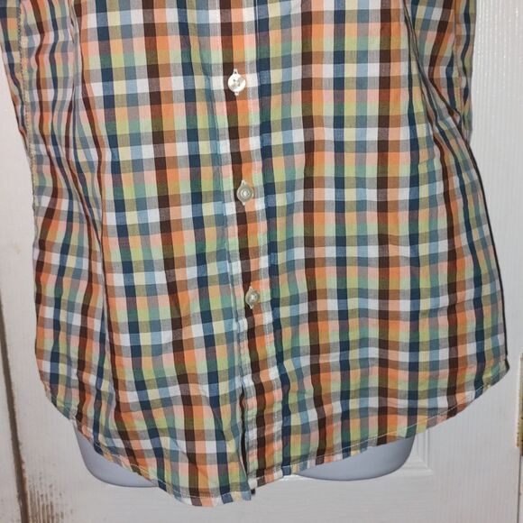 GAP factory classic fit multicolor button down  plaid  shirt   Sz XS - Picture 2 of 5
